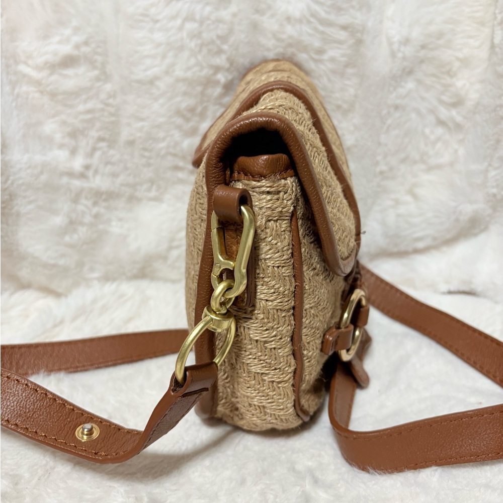 See By Chloe Woven Crossbody Bag with Brown Leather - Picture 6 of 12